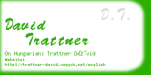 david trattner business card